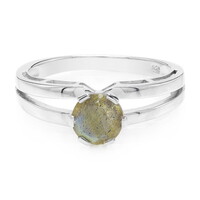 Anillo en plata con Espectrolita