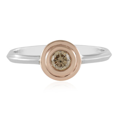 Anillo en oro con Diamante champán SI2