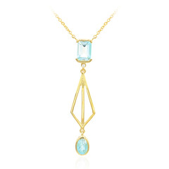 Collar en plata con Topacio azul cielo