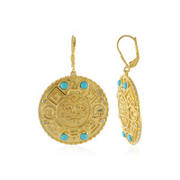 Pendientes en plata con Turquesa bella durmiente