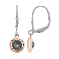 Pendientes en plata con Topacio blanco