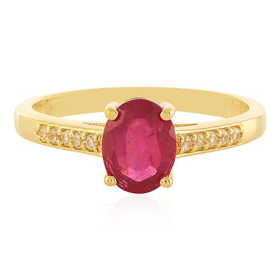 Anillo en plata con Rubí de Madagascar