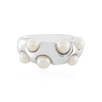 Anillo en plata con Perla blanca Freshwater (de Melo)