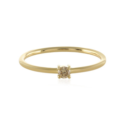 Anillo en oro con Diamante champán SI1