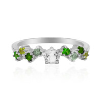 Anillo en plata con Topacio blanco