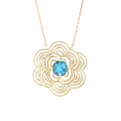 Collar en oro con Topacio azul suizo (Ornaments by de Melo)