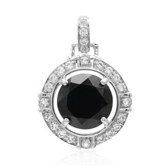 Colgante en plata con Espinela negra