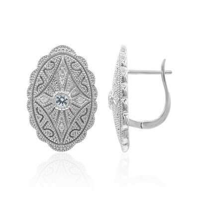 Pendientes en plata con Topacio azul cielo