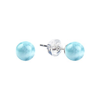 Pendientes en plata con Larimar