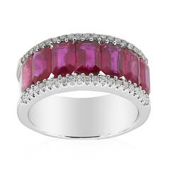 Anillo en oro con Rubí de Mozambique AAA (CIRARI)