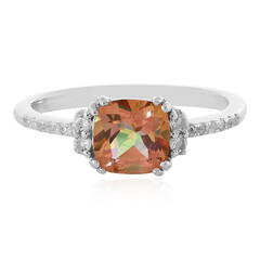 Anillo en plata con Topacio místico durazno