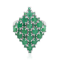 Anillo en plata con Esmeralda India