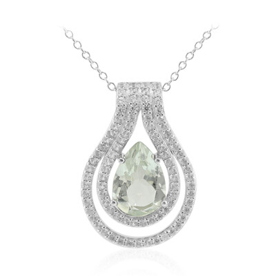 Collar en plata con Amatista verde