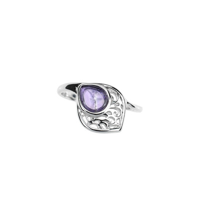 Anillo en plata con Amatista (dagen)