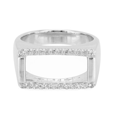 Anillo en plata con Topacio blanco