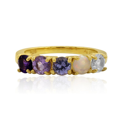 Anillo en plata con Amatista de Zambia