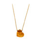Collar en plata con Ámbar báltico cognac (dagen)