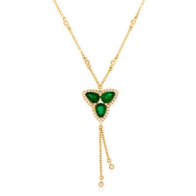 Collar en oro con Esmeralda Colombiana de Muzo (de Melo)