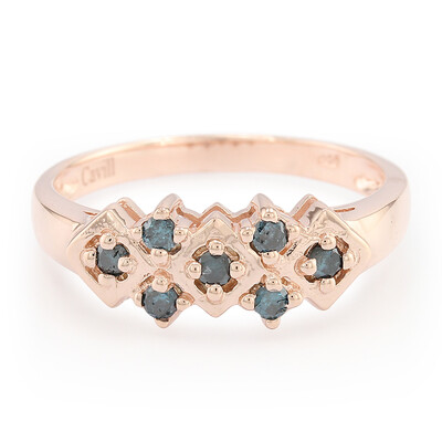 Anillo de hombre en plata con Diamante fantasía
