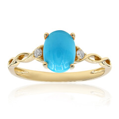 Anillo en oro con Turquesa de Arizona (CIRARI)