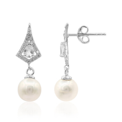 Pendientes en plata con Perla Freshwater