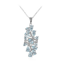 Collar en plata con Topacio azul cielo