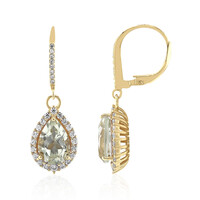 Pendientes en plata con Amatista verde