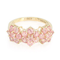 Anillo en oro con Zafiro Padparascha no calentado (AMAYANI)