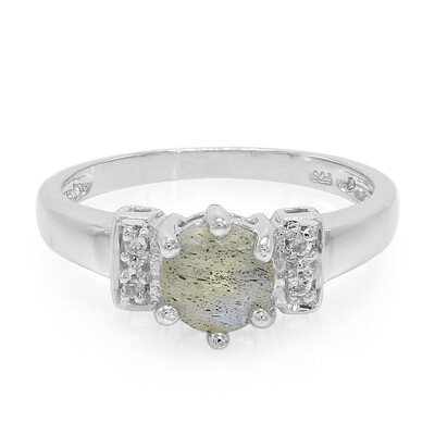 Anillo en plata con Espectrolita