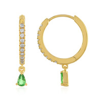 Pendientes en plata con Tsavorita