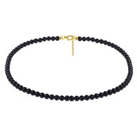 Collar en plata con Turmalina negra