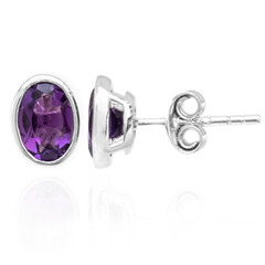Pendientes en plata con Amatista de Zambia