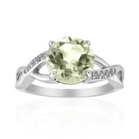 Anillo en plata con Amatista verde
