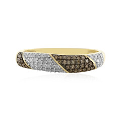 Anillo en oro con Diamante marrón I4