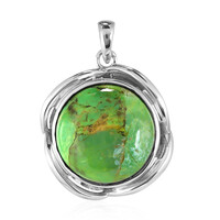 Colgante en plata con Turquesa verde Mohave Kingman
