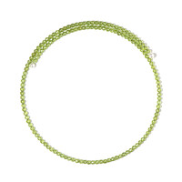 Collar al cuello en acero con Peridoto (Riya)