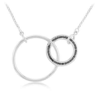 Collar en plata con Espinela negra