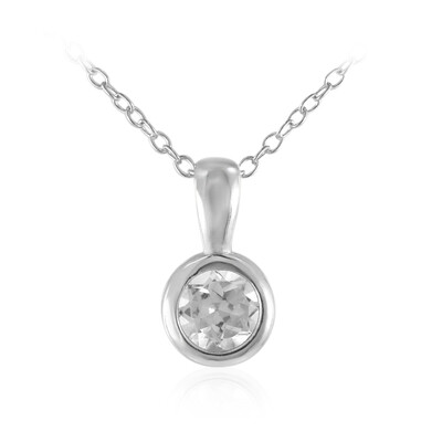 Collar en plata con Topacio blanco