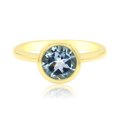 Anillo en plata con Topacio azul cielo (MONOSONO COLLECTION)
