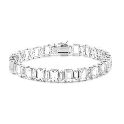 Brazalete en plata con Topacio blanco