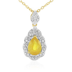 Collar en plata con Zafiro amarillo de Madagascar