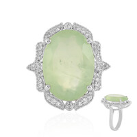 Anillo en plata con Prehnita