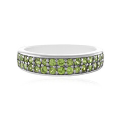 Anillo en plata con Demantoide de Rusia
