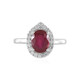 Anillo en plata con Rubí de Bemainty