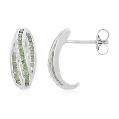 Pendientes en plata con Diamante fantasía