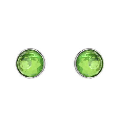 Pendientes en plata con Ámbar colombiano verde (dagen)