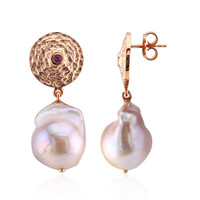 Pendientes en plata con Perla Freshwater (TPC)