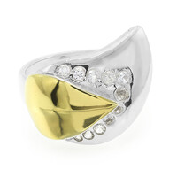 Anillo en plata con Topacio blanco