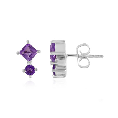 Pendientes en plata con Amatista