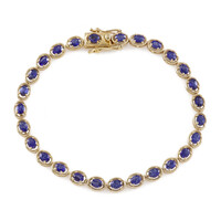 Brazalete en plata con Zafiro azul de Madagascar